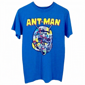 4/$45 MARVEL Blue Short Sleeve Ant Man Graphic Crew Neck T-Shirt Small